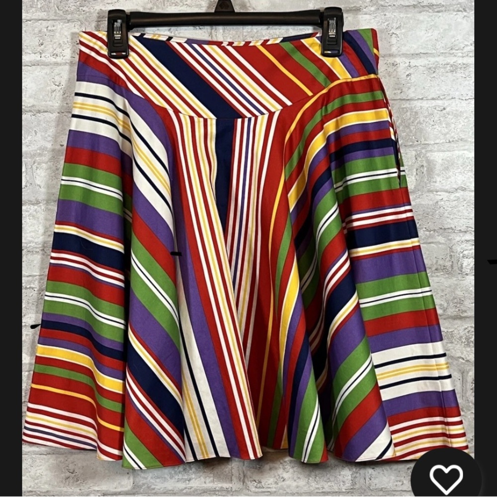 Ralph Lauren Multicolor Striped A-Line Skirt